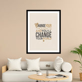 Change Your Thoughts And You'll Change Your World Motivational Posters Wall Frames for Students, Business, Employees, Startup